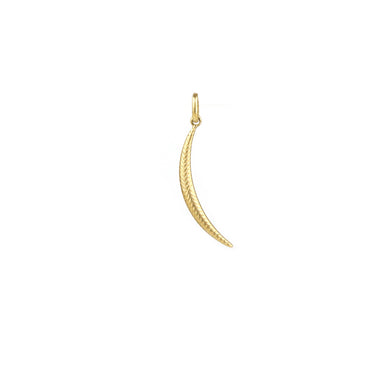Etched Crescent Bale Charm - gold