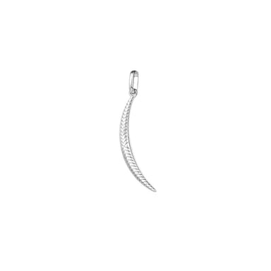 Etched Crescent Bale Charm - silver