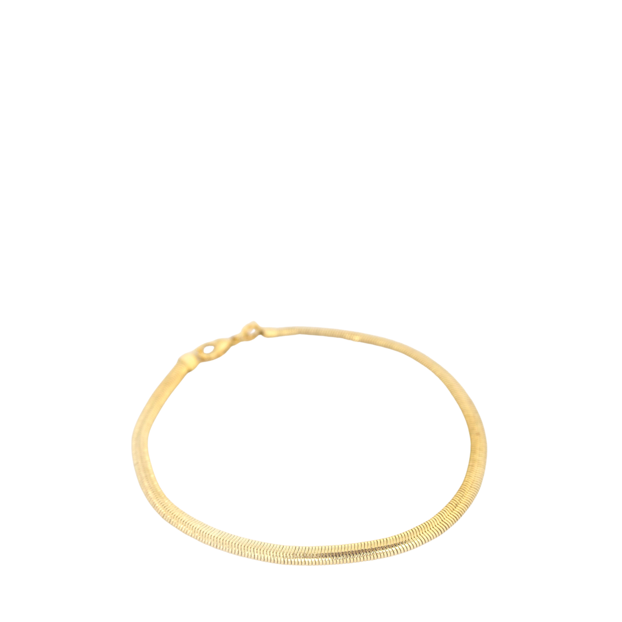gold plated cobra chain anklet