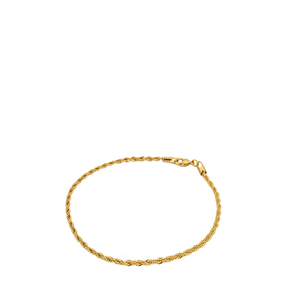 gold plated rope chain anklet