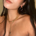 hammered disc Y necklace