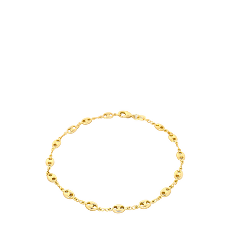 gold plated anchor link anklet