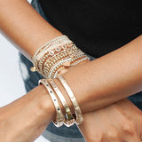 beaded LOVE disc bracelet