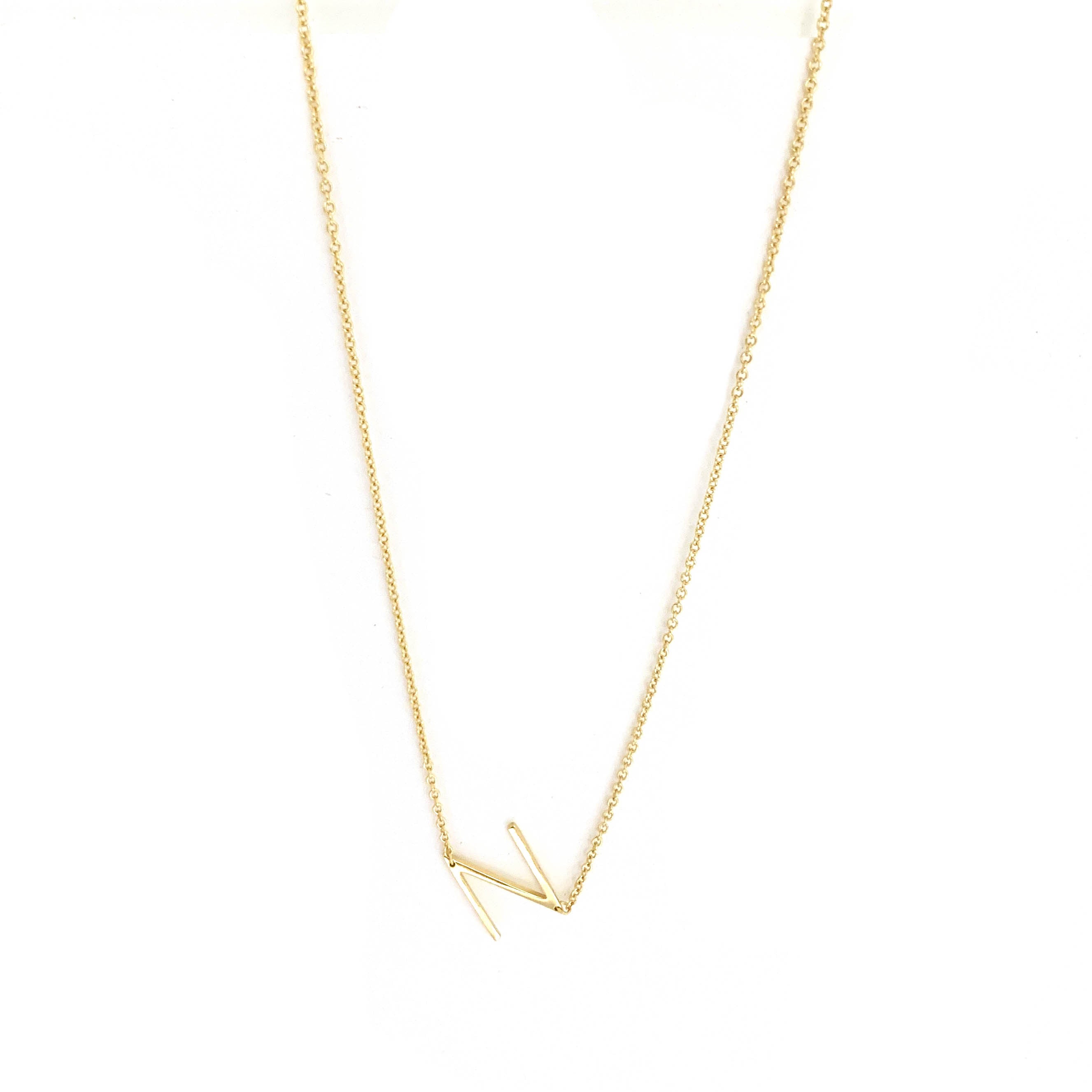 sterling/gold plated small initial necklace