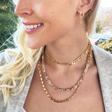 Sterling Double Huggie Chain Earring