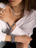 prong link chain bracelet