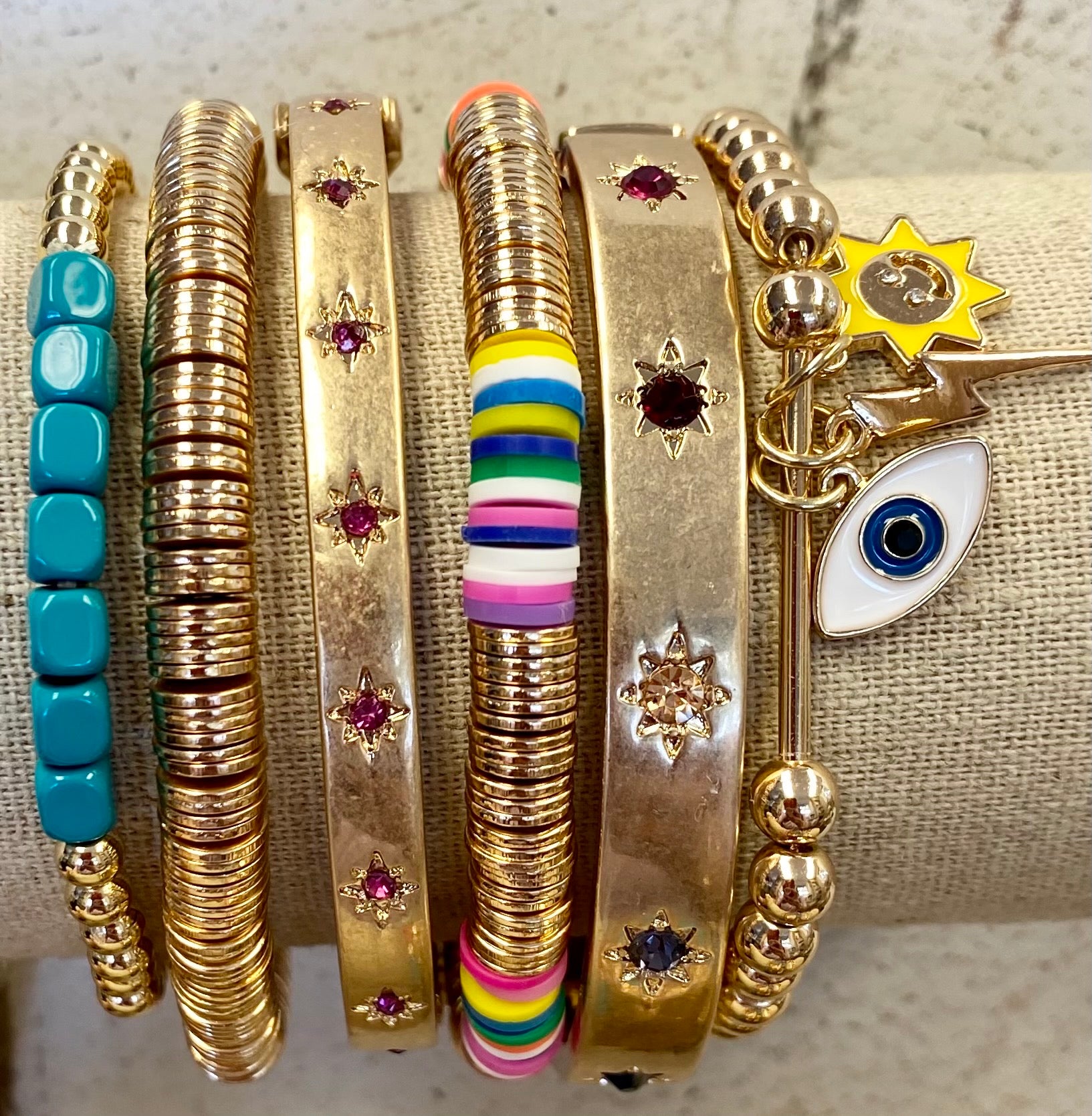 sunshine multi charm bracelet – Marlyn Schiff, LLC